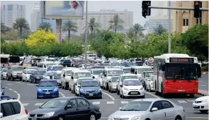  ?? — FILE PHOTO ?? Heavy traffic seen on roads as residents head for a road trip .