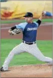  ?? JOHN BLAINE — FOR THE TRENTONIAN ?? Thunder’s Justus Sheffield delivers to the plate during Friday’s Game 3 against Binghamton in the ELDS.