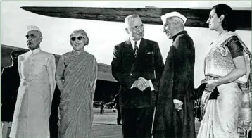  ??  ?? Jawaharlal Nehru being greeted by then United States President Harry S. Truman during his US visit in October 1949