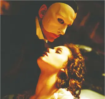  ?? WARNER BROS. PICTURES ?? The 2004 movie Phantom of the Opera, starring Gerard Butler and Emmy Rossum, couldn’t evoke the same emotional punch the stage production did, though it had some powerful moments.