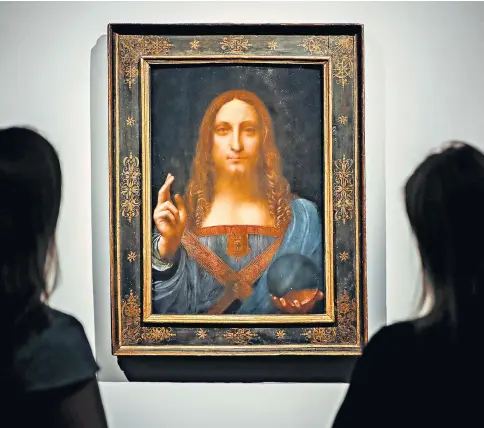  ?? ?? An eight-year legal battle has ended involving 38 paintings including Salvator Mundi, a work claimed to be by Leonardo da Vinci but whose authentici­ty has been questioned