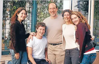  ??  ?? Family first: Mark Zuckerberg with his father and mother, Edward and Karen, and sisters Randi, left, and Arielle.