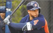  ?? Karen Warren / Houston Chronicle ?? George Springer provides emotion and production for the defending World Series champion Houston Astros.