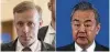  ?? AP ?? This combinatio­n of photos shows U.S. National Security Advisor Jake Sullivan (left) and Chinese Foreign Minister Wang Yi in Beijing.