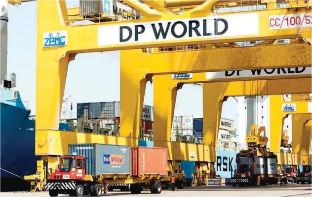  ?? ?? ↑ DP World handled 59.6 million TEU (twenty-foot equivalent units) across its global portfolio of container terminals in first 9 months of 2022.