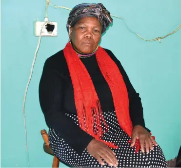  ??  ?? Nompumelel­o Daweti (59) wants nothing to do with her young grandchild­ren who have recently been left without a mother. She says they are uncontroll­able.