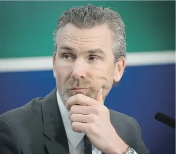  ?? MARK VAN MANEN/FILES ?? “I look at the positives,” says Canucks president Trevor Linden. “Travis (Green) came in and establishe­d a system that’s conducive to our group and the way our team plays is fun to watch.”