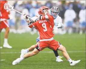  ?? Photo courtesy / Steve McLaughlin ?? Cole Turpin, of New Canaan, is a senior on the Wesleyan men's lacrosse team. Wesleyan plays for the Division III national title on Sunday.