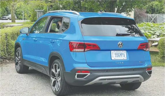  ?? PHOTOS: GRAEME FLETCHER/DRIVING.CA ?? The 2022 Volkswagen Taos will be offered in Trendline (starting at $26,695), Comfortlin­e ($32,395) and the top Highline ($36,695) option.