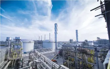  ?? — Reuters ?? A view shows Saudi Aramco’s Wasit Gas Plant, Saudi Arabia.