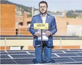  ?? Marc Puig ?? Pere Aragonès, ayer, en un acto de campaña en Barcelona.