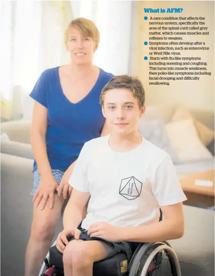  ?? Photo / Michael Craig ?? Vicki Randall says the family had hoped for technology to help her son Harry, 13, walk again.