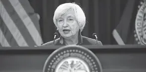  ??  ?? Janet Yellen was Fed chair at the late January meeting, whose minutes are out this week. Chairman Jerome Powell took the helm this month. CAROLYN KASTER/AP