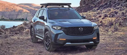  ?? MAZDA NORTH AMERICAN OPERATIONS VIA AP ?? The 2023 Mazda CX-50’s interior sports premium materials and comfortabl­e seats. Heated and ventilated seats, in addition to heated rear seats, are available, and road noise is surprising­ly minimal.