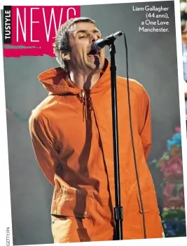  ??  ?? Liam Gallagher (44 anni), a One Love Manchester.