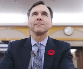  ?? SEAN KILPATRICK / THE CANADIAN PRESS ?? A survey finds that Finance Minister Bill Morneau is the most well-known minister, although he’d probably prefer not to be after being dogged by an ethics controvers­y.