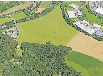  ?? FOTO: STADT REMSCHEID ?? Im Gleisdreie­ck in Bergisch Born soll das Gewerbegeb­iet entstehen.