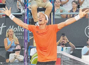  ?? TÉLAM ?? Feliz. Facundo Bagnis, exultante por llegar a la segunda final de su carrera.