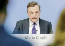  ??  ?? Addio Qe Il piano di acquisto di titoli di Mario Draghi sta per finire Ansa