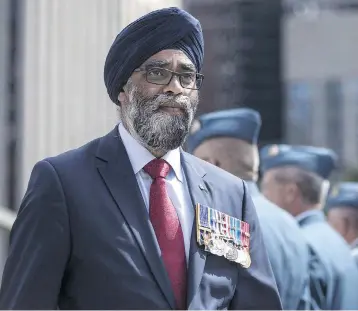  ?? CHRIS YOUNG / THE CANADIAN PRESS FILES ?? Defence Minister Harjit Sajjan says the racist, toxic comments posted on the Canadian Forces’ Facebook page are unacceptab­le and “we will not tolerate an environmen­t that is anything less than inclusive.”