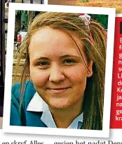  ??  ?? VERMOOR BO:B Die polisie se f forensiese kundig ges fynkam die toneel n waar Natasha se lyk gevind is. LINKS: LI Natasha se dogter, do Noeline Koekemoer, Ko is drie ja jaar gelede in die naburige na Bainsvlei gevind ge nadat sy verkrag kra en vermoor is.