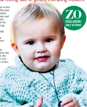  ?? ?? Little Kaia Coetzer (16 months) has left a massive void