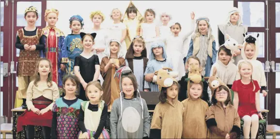  ??  ?? LITTLE STARS
Pupils from Portsmouth High Prep school in their colourful nativity play costumes