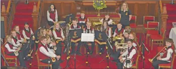  ??  ?? Campbeltow­n Brass before the opening number Carillon.