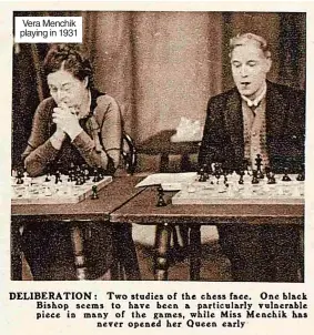  ?? ?? Vera Menchik playing in 1931