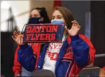  ?? DAVID JABLONSKI / STAFF ?? AUD student cheers during a game against Southern Methodist on Dec. 5atUDArena.