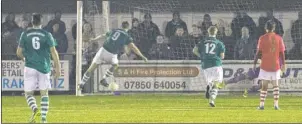  ?? Picture: Les Biggs ?? Shaun Welford scores from the spot in the 4-2 win against Whitstable