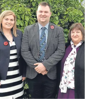  ??  ?? Claire Johnstone, Duncan Morrison and Ann Morrison