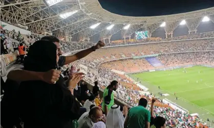  ?? Photograph: Reem Baeshen/Reuters ?? The Italian Super Cup final will be held at King Abdullah Sports City in Jeddah, where women can only watch from designated family sections.