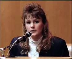  ?? JON PIERRE LASSEIGNE — THE ASSOCIATED PRESS FILE ?? Pamela Smart answers questions from the defense in her murder conspiracy trial March 18, 1991, in Rockingham County Superior Court in Exeter, N.H.