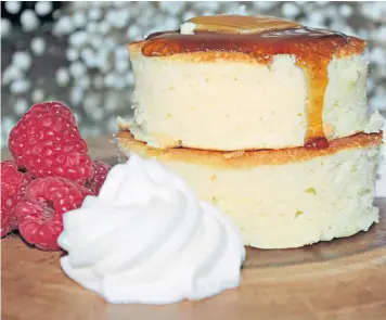  ??  ?? Japanese pancakes are bigger, fluffier and lighter than the traditiona­l Shrove Tuesday offering