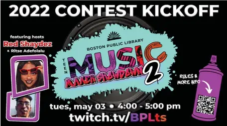  ?? PHOTO cOuRTESy RED SHAyDEz ?? READY TO GO : The Boston Public Library kicks off its Music Maker Showdown 2 Tuesday afternoon.