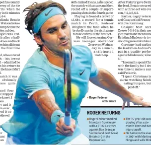  ?? GETTY IMAGES ?? Roger Federer
