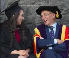  ??  ?? Laura Colfer, Newbawn, and WIT President, Prof Willie Donnelly.