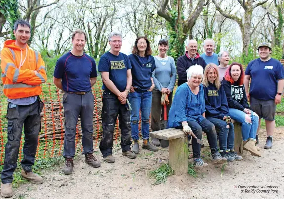  ?? ?? 6Conservat­ion volunteers at Tehidy Country Park