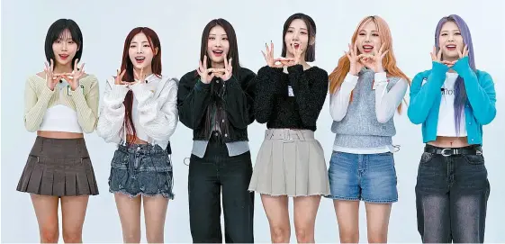  ?? Korea Times photo by Yun Da-been ?? K-pop girl group PURPLE KISS poses during an interview with The Korea Times at a studio in Gangnam District, Seoul, March 12.