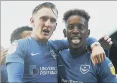  ??  ?? NO GIVING UP Ronan Curtis, left, with Jamal Lowe