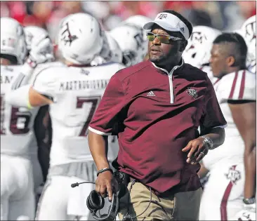  ?? BUTCH DILL / ASSOCIATED PRESS ?? Kevin Sumlin has won 79 games in his nine seasons as a head coach and has gone 44-21 at A&M, but his best nonconfere­nce wins with the Aggies were UCLA last season and Arizona State in 2015.