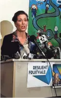  ?? RANDY VAZQUEZ/AP ?? Oakland Mayor Libby Schaaf alerted residents of large-scale raids by immigratio­n agents in the San Francisco Bay Area within 24 hours, making her a target of the Trump administra­tion.