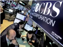  ?? AP FILE PHOTO ?? CATCHING STATIC: Shares in CBS have fallen more than 8 percent so far this year.