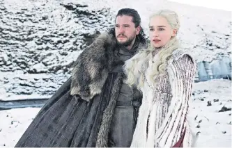  ?? HBO ?? Daenerys Targaryen (Emilia Clarke) y Jon Snow (Kit Harington) enfrentará­n destino definitiva­mente.