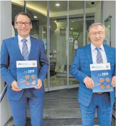  ?? FOTO: GÖTZ ?? Martin Traub (links) und Klaus Hofmann stellen aktuelle Zahlen dieses Jahr nur online vor.