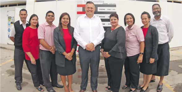  ?? Photo: Westpac Bank Fiji ?? From left: Westpac Bank Fiji staff Oscar Whiteside, Aisha Basha, Avitesh Ram, Manisha Reddy, Westpac Bank Fiji chief executive Kip Hanna, Jyoti Maharaj, Sylvia Waqairawai, Miliana Tavakatura­ga, Jesé Tabuatamat­a.