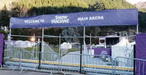  ?? PHOTO: PHILIP CHANDLER ?? The Snow Machine Festival on the grounds of Queenstown Primary School was close to the breeding site of endangered kiwi.