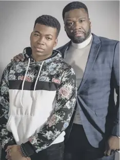  ??  ?? 0 Mekai Curtis who plays young Kanan Stark and executive producer Curtis ‘50 Cent’ Jackson