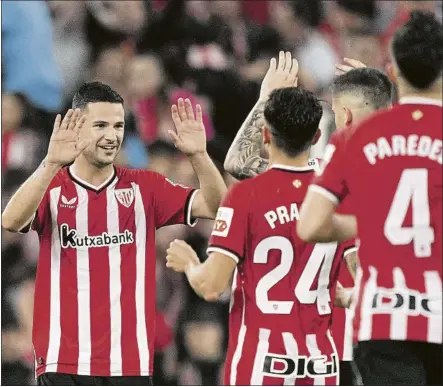  ?? FOTO: GETTY ?? Killer Guruzeta celebra su gol frente al Mallorca en la última victoria liguera del conjunto bilbaíno